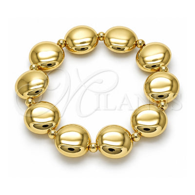 Oro Laminado Fancy Bracelet, Gold Filled Style Ball Design, Polished, Golden Finish, 03.341.2289.07 (15 MM Thickness, 7 Inches Length)