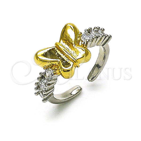 Gold Filled Ring — Multi Stone Ring Butterfly Design with White Cubic — main product view — SKU 156295 | Oro Laminado anillo — Multi Stone Ring Butterfly diseño with blanco Cubic — SKU 156295