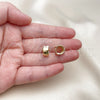 Oro Laminado Huggie Hoop, Gold Filled Style Polished, Golden Finish, 02.213.0584.12