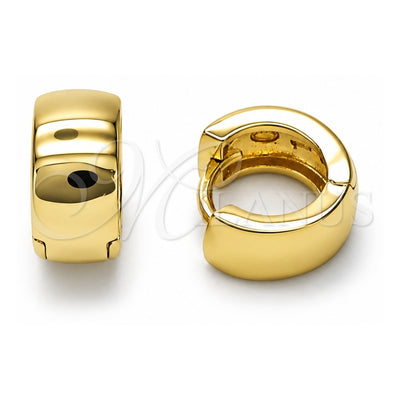 Oro Laminado Huggie Hoop, Gold Filled Style Polished, Golden Finish, 02.213.0584.12