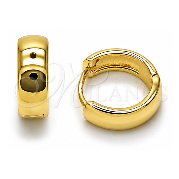 Oro Laminado Huggie Hoop, Gold Filled Style Polished, Golden Finish, 02.213.0584.16