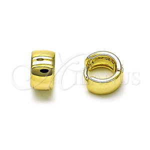 Gold Filled Hoop Earrings — Huggie Hoop Polished 02. — main product view — SKU 156323 | Oro Laminado aretes de aro — Huggie Hoop pulido 02. — SKU 156323