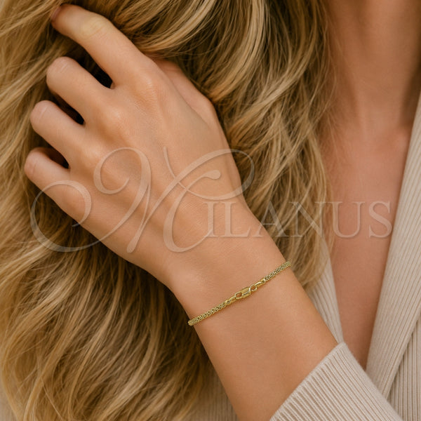 Gold Filled Bracelet — Basic Bracelet Bismark Design Diamond Cutting 04. 02 — alternate product view — SKU 156329 | Oro Laminado brazalete — básico Bracelet Bismark diseño Diamond Cutting 04. 02 — SKU 156329