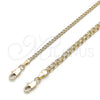 Oro Laminado Basic Bracelet, Gold Filled Style Bismark Design, Diamond Cutting Finish, Golden Finish, 04.213.0066.07 (02 MM Thickness, 7 Inches Length)