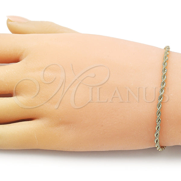 Gold Filled Bracelet — Basic Bracelet Rope Design Polished 5. 02 MM — alternate product view — SKU 156331 | Oro Laminado brazalete — básico Bracelet Rope diseño pulido 5. 02 MM — SKU 156331
