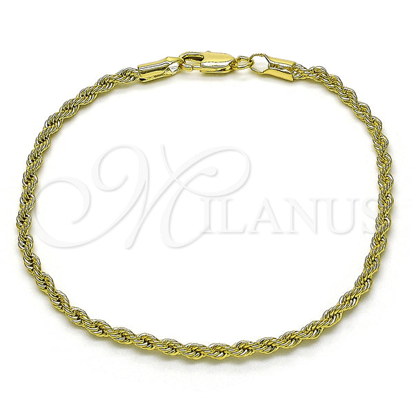 Gold Filled Bracelet — Basic Bracelet Rope Design Polished 5. 02 MM — main product view — SKU 156331 | Oro Laminado brazalete — básico Bracelet Rope diseño pulido 5. 02 MM — SKU 156331