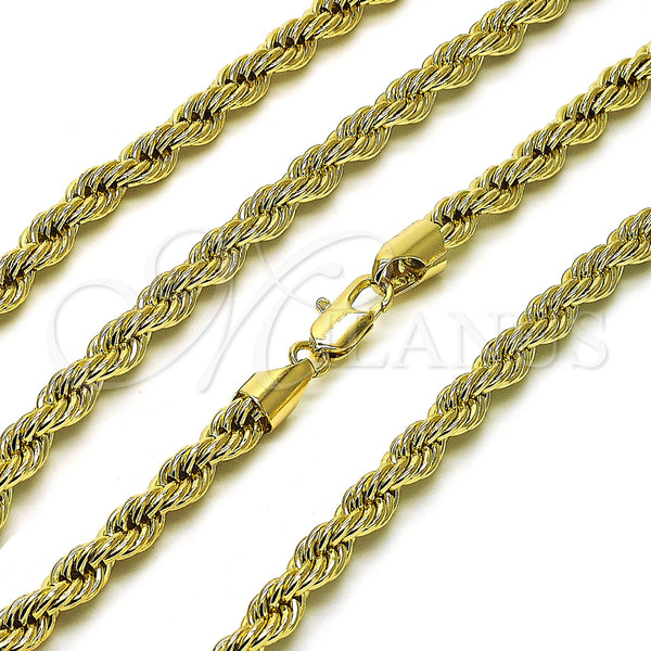 Gold Filled Necklace — Basic Necklace Rope Design Polished 04. 06 MM — main product view — SKU 156336 | Oro Laminado collar — básico Necklace Rope diseño pulido 04. 06 MM — SKU 156336