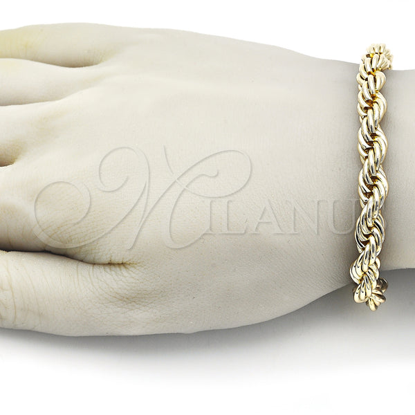 Gold Filled Bracelet — Basic Bracelet Rope Design Polished 04. 08 MM — alternate product view — SKU 156337 | Oro Laminado brazalete — básico Bracelet Rope diseño pulido 04. 08 MM — SKU 156337