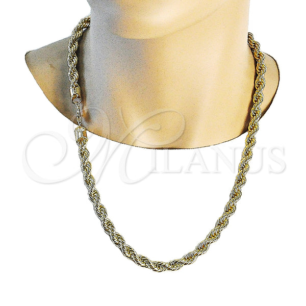 Gold Filled Necklace — Basic Necklace Rope Design Polished 04. 08 MM — alternate product view — SKU 156338 | Oro Laminado collar — básico Necklace Rope diseño pulido 04. 08 MM — SKU 156338