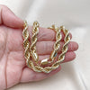 Oro Laminado Basic Necklace, Gold Filled Style Rope Design, Polished, Golden Finish, 04.213.0334.24 (08 MM Thickness, 24 Inches Length)