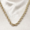 Oro Laminado Basic Necklace, Gold Filled Style Rope Design, Polished, Golden Finish, 04.213.0334.24 (08 MM Thickness, 24 Inches Length)