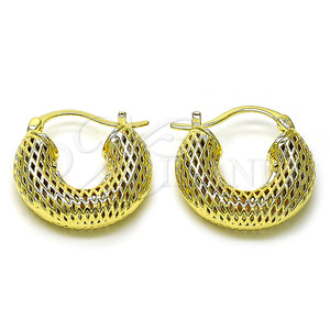 Gold Filled Hoop Earrings — Small Hoop Hollow and Filigree Design Polished 02. — main product view — SKU 156366 | Oro Laminado aretes de aro — Small Hoop Hollow and Filigree diseño pulido 02. — SKU 156366