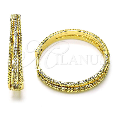Argollas de Oro Laminado 02.204.0005.35 por Mayoreo, vista principal del producto