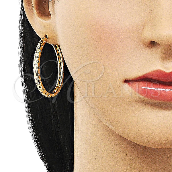 Gold Filled Hoop Earrings — Huggie Hoop with White Cubic Zirconia Polished 02. — alternate product view — SKU 156379 | Oro Laminado aretes de aro — Huggie Hoop with blanco Cubic Zirconia pulido 02. — SKU 156379