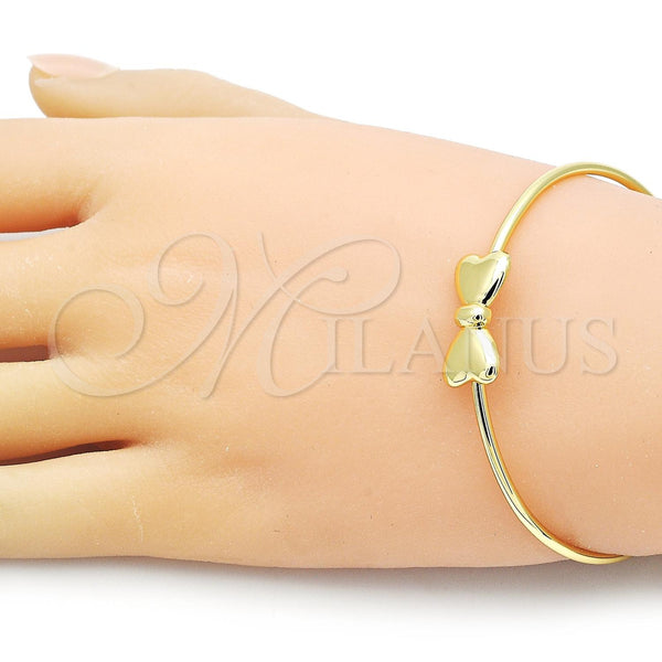 Gold Filled Jewelry — Individual Bangle Bow Design Polished 07. 02 MM — alternate product view — SKU 156401 | Oro Laminado joyería — Individual Bangle Bow diseño pulido 07. 02 MM — SKU 156401
