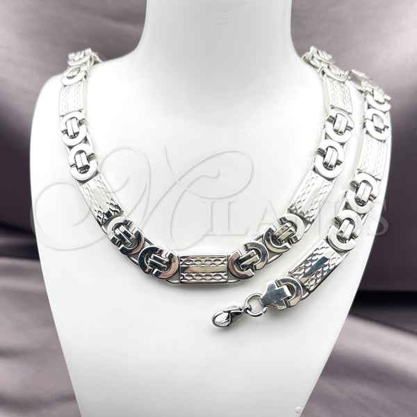 Stainless Steel Bracelet — Necklace and Bracelet Infinite Design Polished 06. — alternate product view — SKU 156451 | Acero Inoxidable brazalete — Necklace and Bracelet Infinite diseño pulido 06. — SKU 156451