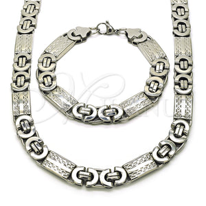 Stainless Steel Bracelet — Necklace and Bracelet Infinite Design Polished 06. — main product view — SKU 156451 | Acero Inoxidable brazalete — Necklace and Bracelet Infinite diseño pulido 06. — SKU 156451
