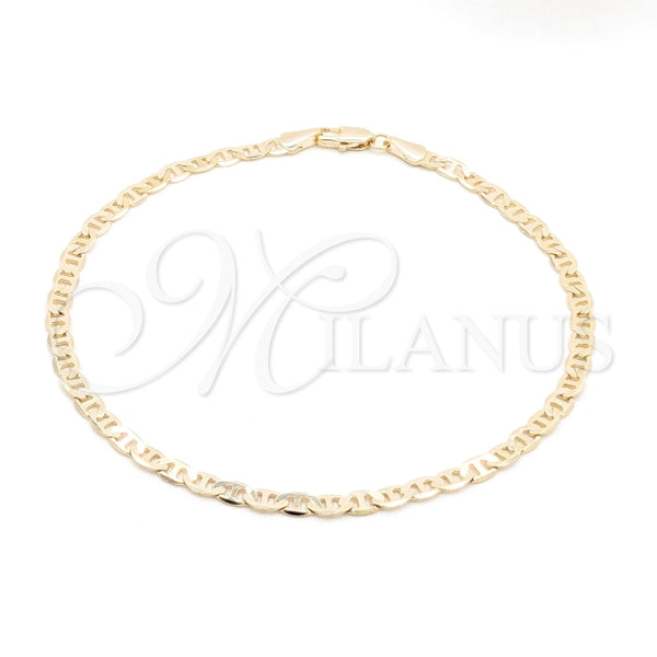 Gold Filled Anklet — Basic Anklet Polished 03. 04 MM Thickness 10 — alternate product view — SKU 156456 | Oro Laminado tobillera — básico Anklet pulido 03. 04 MM Thickness 10 — SKU 156456