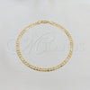 Oro Laminado Basic Anklet, Gold Filled Style Pave Figaro Design, Diamond Cutting Finish, Golden Finish, 03.419.0006.10 (04 MM Thickness, 10 Inches Length)