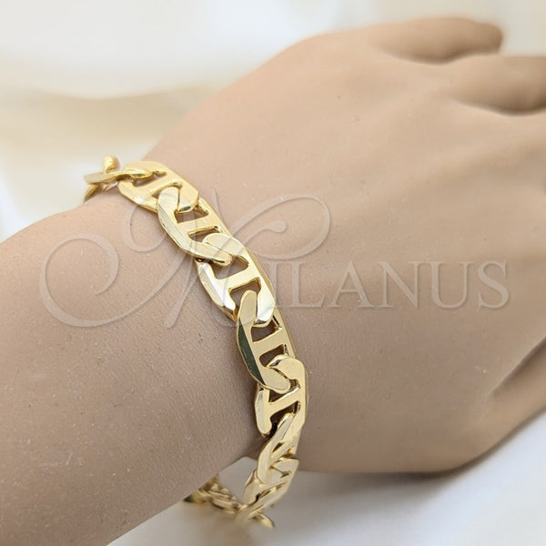 Gold Filled Bracelet — Basic Bracelet Mariner Design Polished 03. 13 MM — alternate product view — SKU 156460 | Oro Laminado brazalete — básico Bracelet Mariner diseño pulido 03. 13 MM — SKU 156460