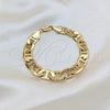 Oro Laminado Basic Bracelet, Gold Filled Style Mariner Design, Polished, Golden Finish, 03.419.0008.09 (13 MM Thickness, 9 Inches Length)