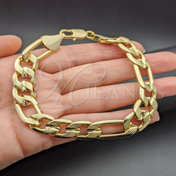 Gold Filled Bracelet — Basic Bracelet Diamond Cutting 03. 12 MM Thickness — alternate product view — SKU 156461 | Oro Laminado brazalete — básico Bracelet Diamond Cutting 03. 12 MM Thickness — SKU 156461