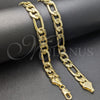 Oro Laminado Basic Bracelet, Gold Filled Style Diamond Cutting Finish, Golden Finish, 03.419.0009.09 (12 MM Thickness, 9 Inches Length)