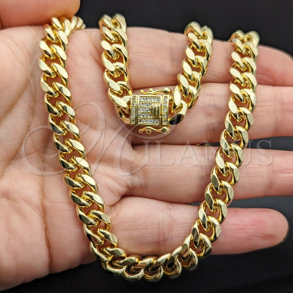 Gold Filled Necklace — Basic Necklace Miami Cuban Design Polished 03. 08 — alternate product view — SKU 156470 | Oro Laminado collar — básico Necklace Miami Cuban diseño pulido 03. 08 — SKU 156470