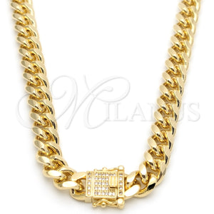Gold Filled Necklace — Basic Necklace Miami Cuban Design Polished 03. 08 — main product view — SKU 156470 | Oro Laminado collar — básico Necklace Miami Cuban diseño pulido 03. 08 — SKU 156470