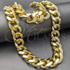 Oro Laminado Basic Necklace, Gold Filled Style Miami Cuban Design, Polished, Golden Finish, 03.419.0016.24 (18 MM Thickness, 24 Inches Length)