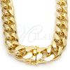 Oro Laminado Basic Necklace, Gold Filled Style Miami Cuban Design, Polished, Golden Finish, 03.419.0016.24 (18 MM Thickness, 24 Inches Length)