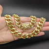 Oro Laminado Basic Necklace, Gold Filled Style Miami Cuban Design, Polished, Golden Finish, 03.419.0017.24 (14 MM Thickness, 24 Inches Length)