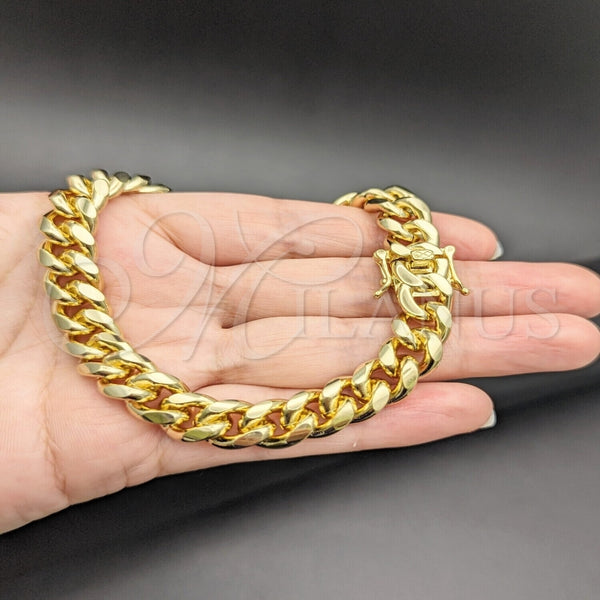 Gold Filled Bracelet — Basic Bracelet Miami Cuban Design Polished 03. 10 — alternate product view — SKU 156482 | Oro Laminado brazalete — básico Bracelet Miami Cuban diseño pulido 03. 10 — SKU 156482