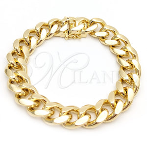 Gold Filled Bracelet — Basic Bracelet Miami Cuban Design Polished 03. 10 — main product view — SKU 156482 | Oro Laminado brazalete — básico Bracelet Miami Cuban diseño pulido 03. 10 — SKU 156482