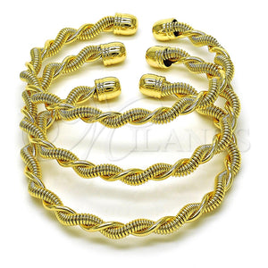 Gold Filled Jewelry — Trio Bangle Twist Design Polished 07. 06 MM — main product view — SKU 156487 | Oro Laminado joyería — Trio Bangle Twist diseño pulido 07. 06 MM — SKU 156487