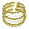 Oro Laminado Trio Bangle, Gold Filled Style Twist Design, Polished, Golden Finish, 07.170.0014.1 (06 MM Thickness, One size fits all)