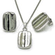White Gold Filled Earring and Pendant Adult Set, Polished, Rhodium Finish, 10.163.0026