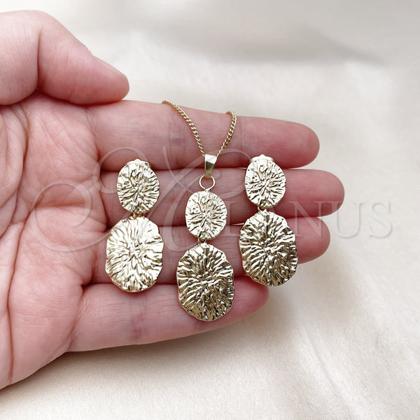 Gold Filled Ring — Earring and Pendant Adult Set Diamond Cutting 10. — alternate product view — SKU 156513 | Oro Laminado anillo — Earring and Pendant Adult Set Diamond Cutting 10. — SKU 156513