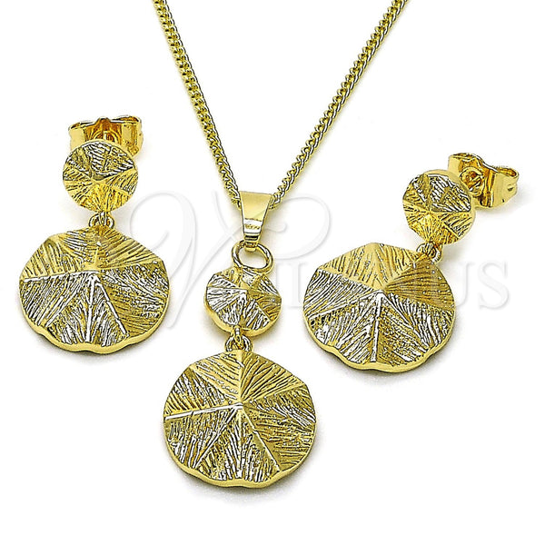 Gold Filled Ring — Earring and Pendant Adult Set Diamond Cutting 10. — main product view — SKU 156515 | Oro Laminado anillo — Earring and Pendant Adult Set Diamond Cutting 10. — SKU 156515
