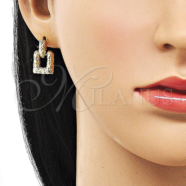 Gold Filled Ring — Stud Earring Belt Buckle Design Diamond Cutting 02. — alternate product view — SKU 156516 | Oro Laminado anillo — Stud Earring Belt Buckle diseño Diamond Cutting 02. — SKU 156516