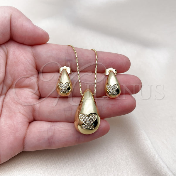 Gold Filled Ring — Earring and Pendant Adult Set Teardrop and Butterfly — alternate product view — SKU 156521 | Oro Laminado anillo — Earring and Pendant Adult Set Teardrop and Butterfly — SKU 156521