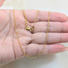 Oro Laminado Basic Necklace, Gold Filled Style Ball Design, Polished, Golden Finish, 04.09.0003.18 (01 MM Thickness, 18 Inches Length)