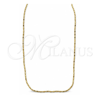 Oro Laminado Basic Necklace, Gold Filled Style Ball Design, Polished, Golden Finish, 04.09.0003.18 (01 MM Thickness, 18 Inches Length)