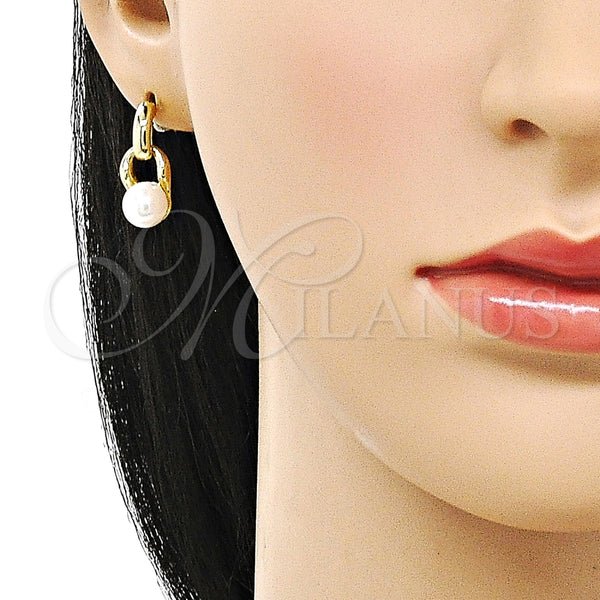 Gold Filled Ring — Stud Earring Ball Design with Ivory Mother of — alternate product view — SKU 156549 | Oro Laminado anillo — Stud Earring Ball diseño with Ivory Mother of — SKU 156549