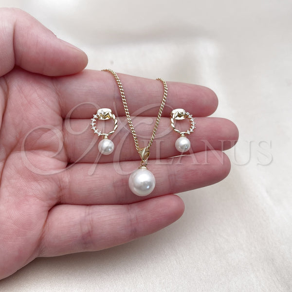 Gold Filled Ring — Earring and Pendant Adult Set Ball Design with — alternate product view — SKU 156583 | Oro Laminado anillo — Earring and Pendant Adult Set Ball diseño with — SKU 156583