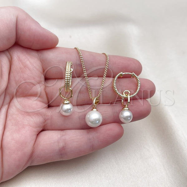 Gold Filled Ring — Earring and Pendant Adult Set Ball and Twist — alternate product view — SKU 156584 | Oro Laminado anillo — Earring and Pendant Adult Set Ball and Twist — SKU 156584