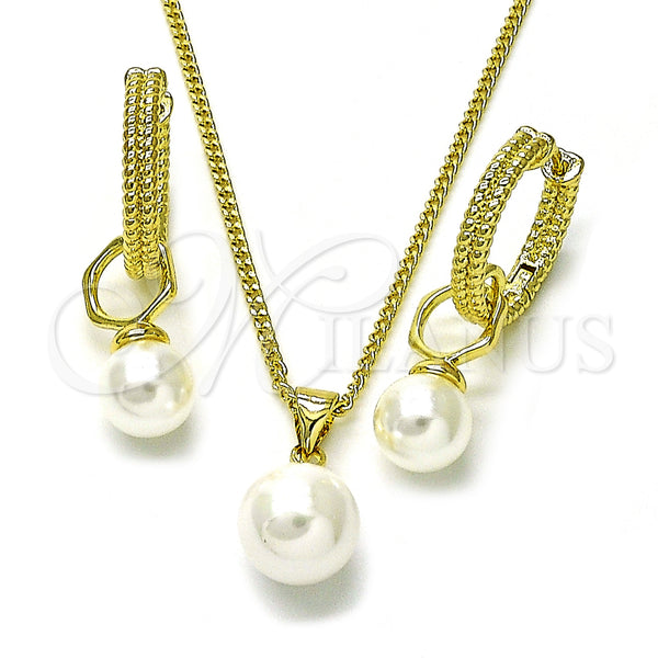 Gold Filled Ring — Earring and Pendant Adult Set Ball and Twist — main product view — SKU 156584 | Oro Laminado anillo — Earring and Pendant Adult Set Ball and Twist — SKU 156584