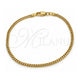 Oro Laminado Basic Bracelet, Gold Filled Style Miami Cuban Design, Polished, Golden Finish, 04.213.0335.07 (0.60 Gauge, 03 MM Thickness, 8 Inches Length)