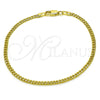 Oro Laminado Basic Bracelet, Gold Filled Style Miami Cuban Design, Polished, Golden Finish, 04.213.0335.07 (0.60 Gauge, 03 MM Thickness, 8 Inches Length)
