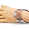 Rhodium Gold Filled Semanario Bangle, Polished, Rhodium Finish, 07.298.0001.1.05 (03 MM Thickness, Size 5 (2.50 Diameter))